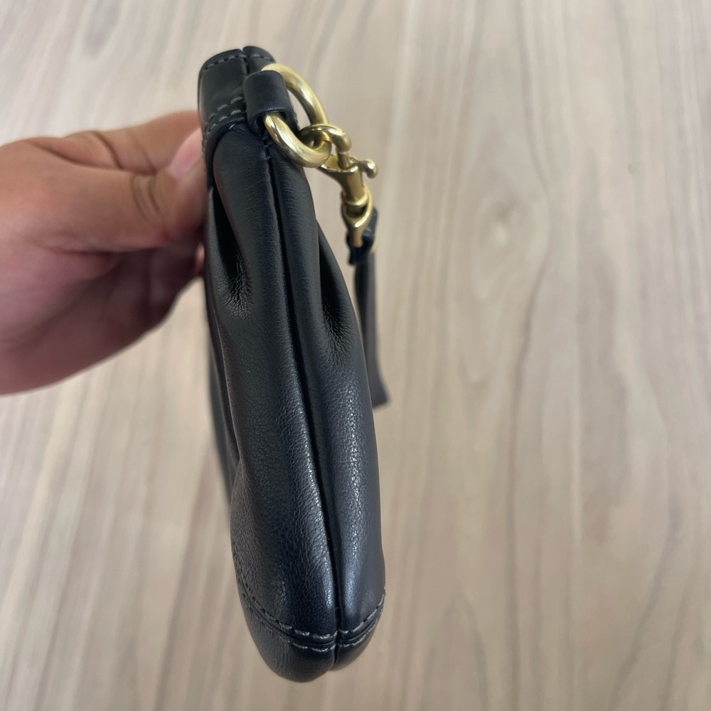 Coach Black Leather Clutch Wristlet - Picture 4 of 11